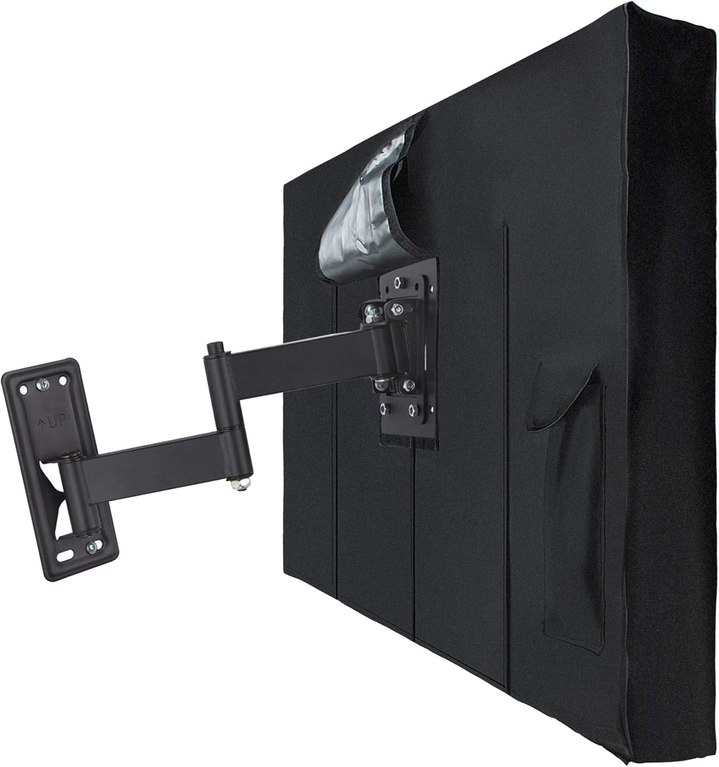 Outdoor TV Cover, 46" to 48" TV Screen Protector, 600D Canvas Heavy Duty Waterproof Fade Resistant Material, Waterproof Canvas TV Protector for LCD, LED, Black