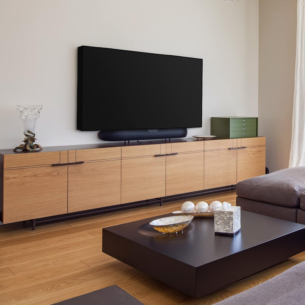 Outdoor TV Cover, 46" to 48" TV Screen Protector, 600D Canvas Heavy Duty Waterproof Fade Resistant Material, Waterproof Canvas TV Protector for LCD, LED, Black