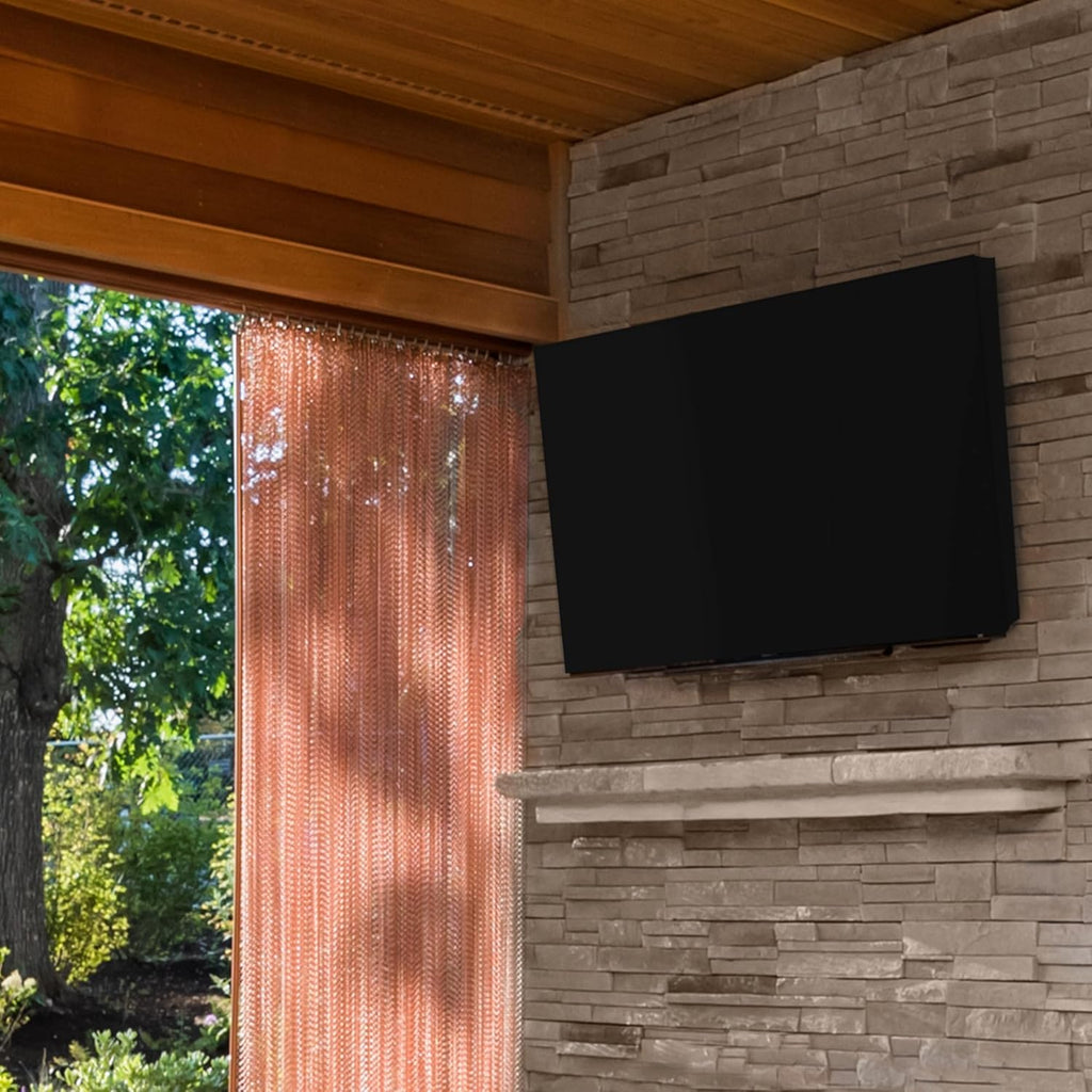 Outdoor TV Cover, 46" to 48" TV Screen Protector, 600D Canvas Heavy Duty Waterproof Fade Resistant Material, Waterproof Canvas TV Protector for LCD, LED, Black