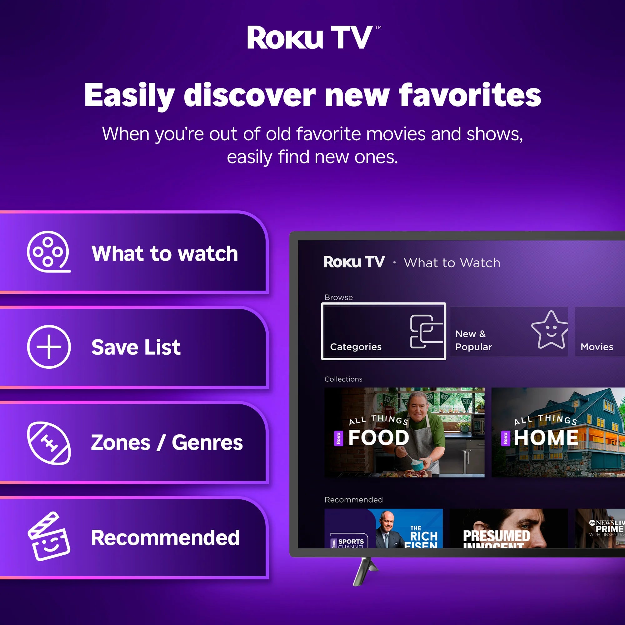 70” Class 4K UHD Roku Smart Television, 100012588