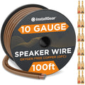 12 Gauge Speaker Wire with 12 Banana Plugs (100Ft) - 99.9% Pure Copper - True Spec and Touch Cable